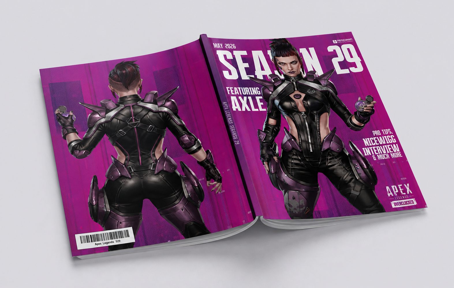 Overclocked Apex Legends Season 29 zine front and back cover preview