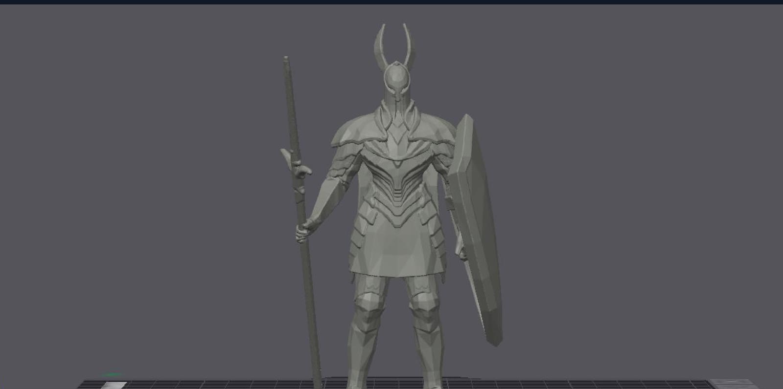 3D printed knight figurine included in the collector's box, shown from two angles in the print viewer